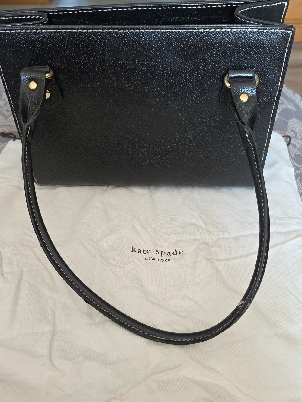 kate spade Black Pebbled Leather Shoulder Bag